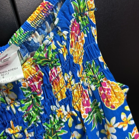 RMLA Romper,shirred upper chest,scoop neck,sleeveless elastic waist,light,floral - Picture 3 of 6